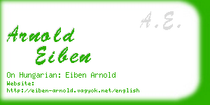 arnold eiben business card